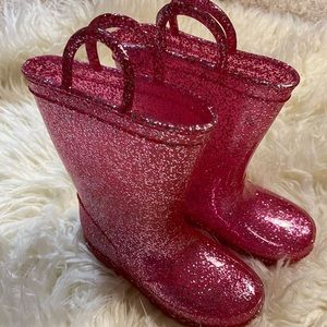 Brand new girl/toddler pink rain boots